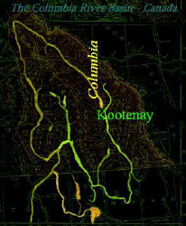  Kootenay River in the Columbia Basin. 